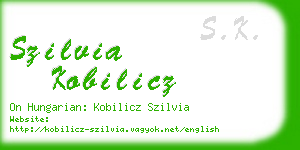 szilvia kobilicz business card